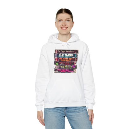 Adult Horror VHS Unisex Heavy Blend Hooded Sweatshirt