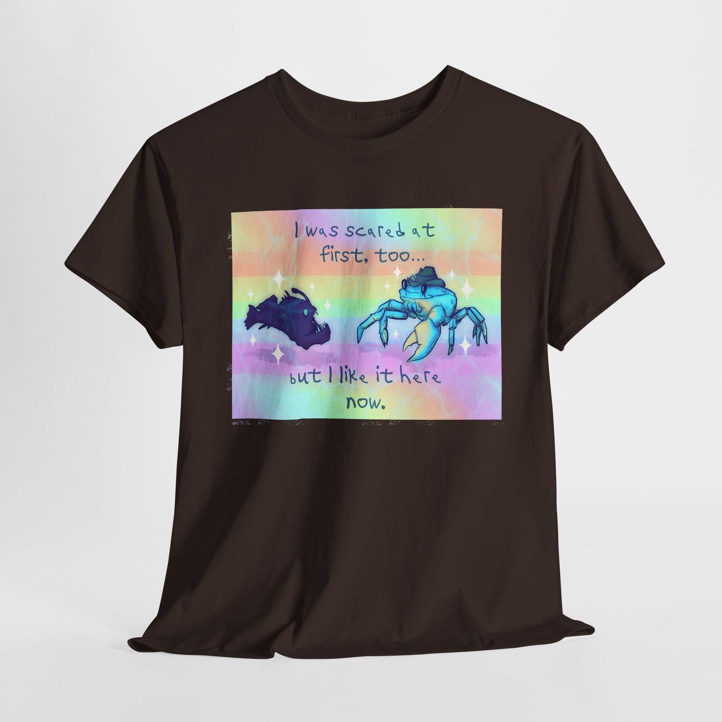 Ocean Rainbow Bridge Unisex Heavy Cotton Tee