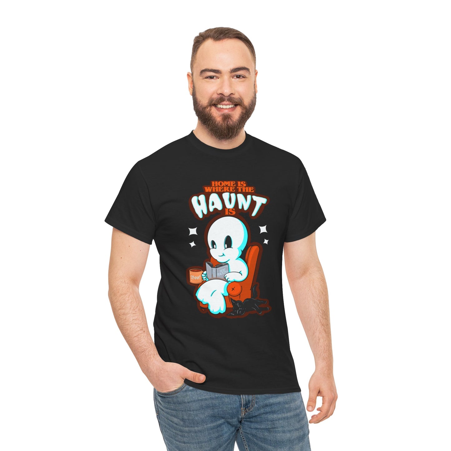Home Is Where The Haunt Is Unisex Heavy Cotton Tee