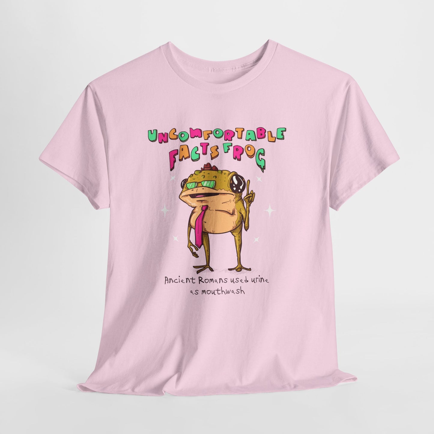 Uncomfortable Facts Frog Unisex Heavy Cotton Tee
