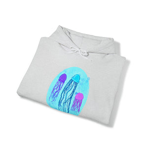 Jellyfish Varieties Unisex Heavy Blend Hooded Sweatshirt
