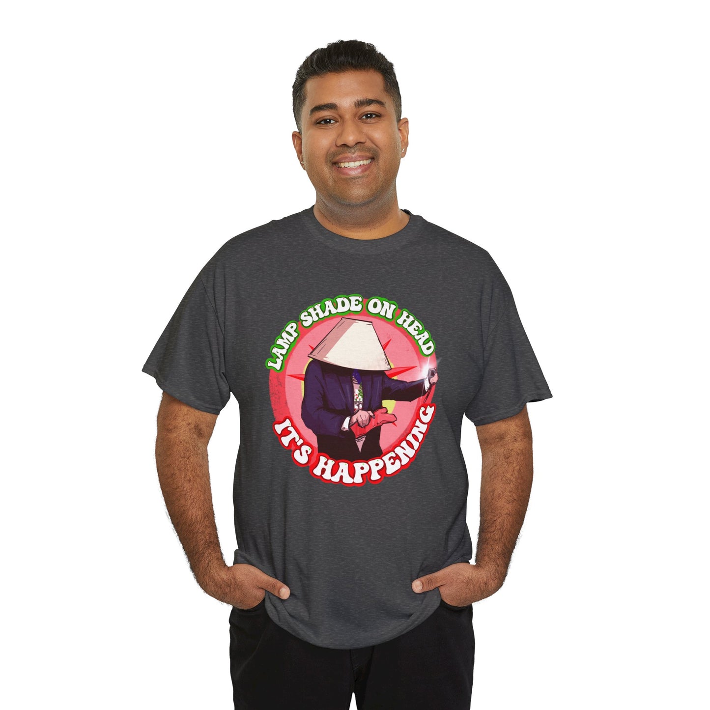 Lampshade On Head Unisex Heavy Cotton Tee
