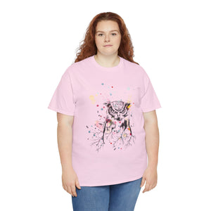 Owl Watercolor Unisex Heavy Cotton Tee