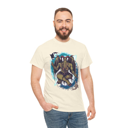Baphomet Cthulhu Unisex Heavy Cotton Tee