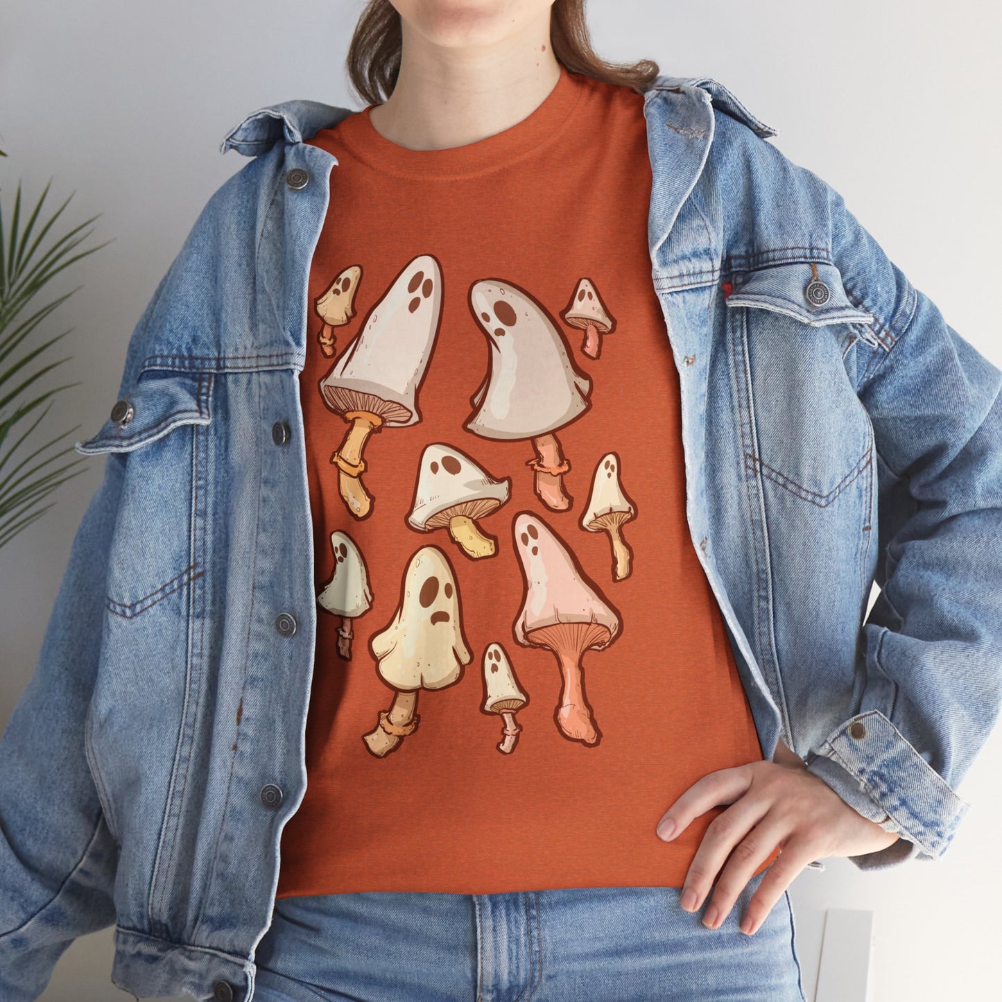 Spooky Mushrooms Unisex Heavy Cotton Tee