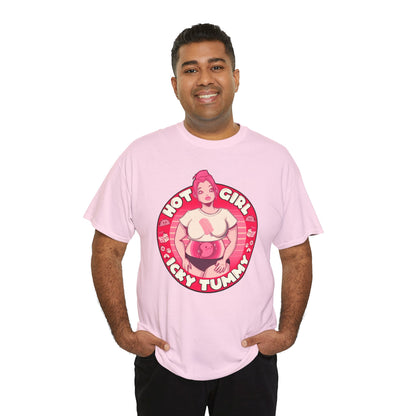 Hot Girl Icky Tummy Unisex Heavy Cotton Tee
