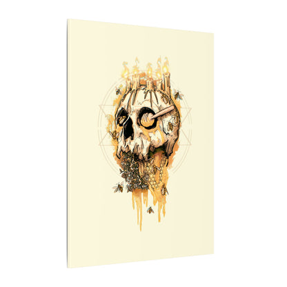 Elemental Skull Honeycore Matte Canvas Stretched
