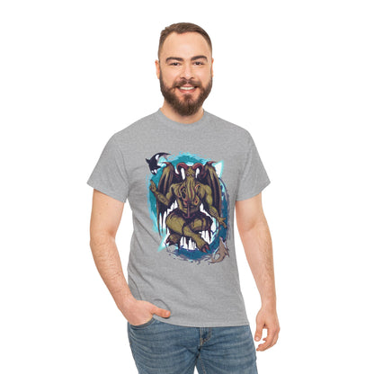 Baphomet Cthulhu Unisex Heavy Cotton Tee