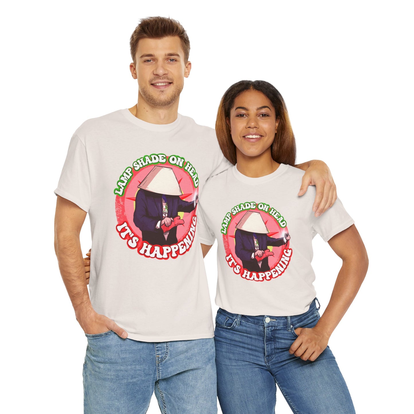 Lampshade On Head Unisex Heavy Cotton Tee