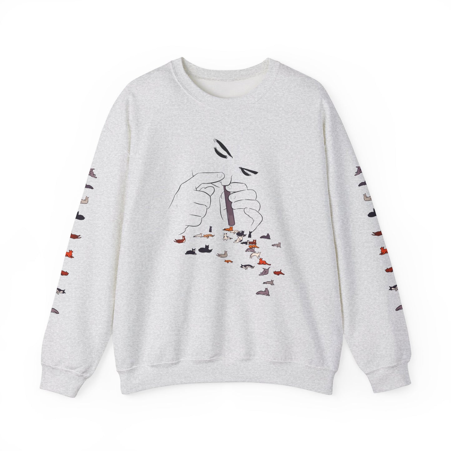 Serotonin Front + Back +Sleeve Print Unisex Heavy Blend Crewneck Sweatshirt