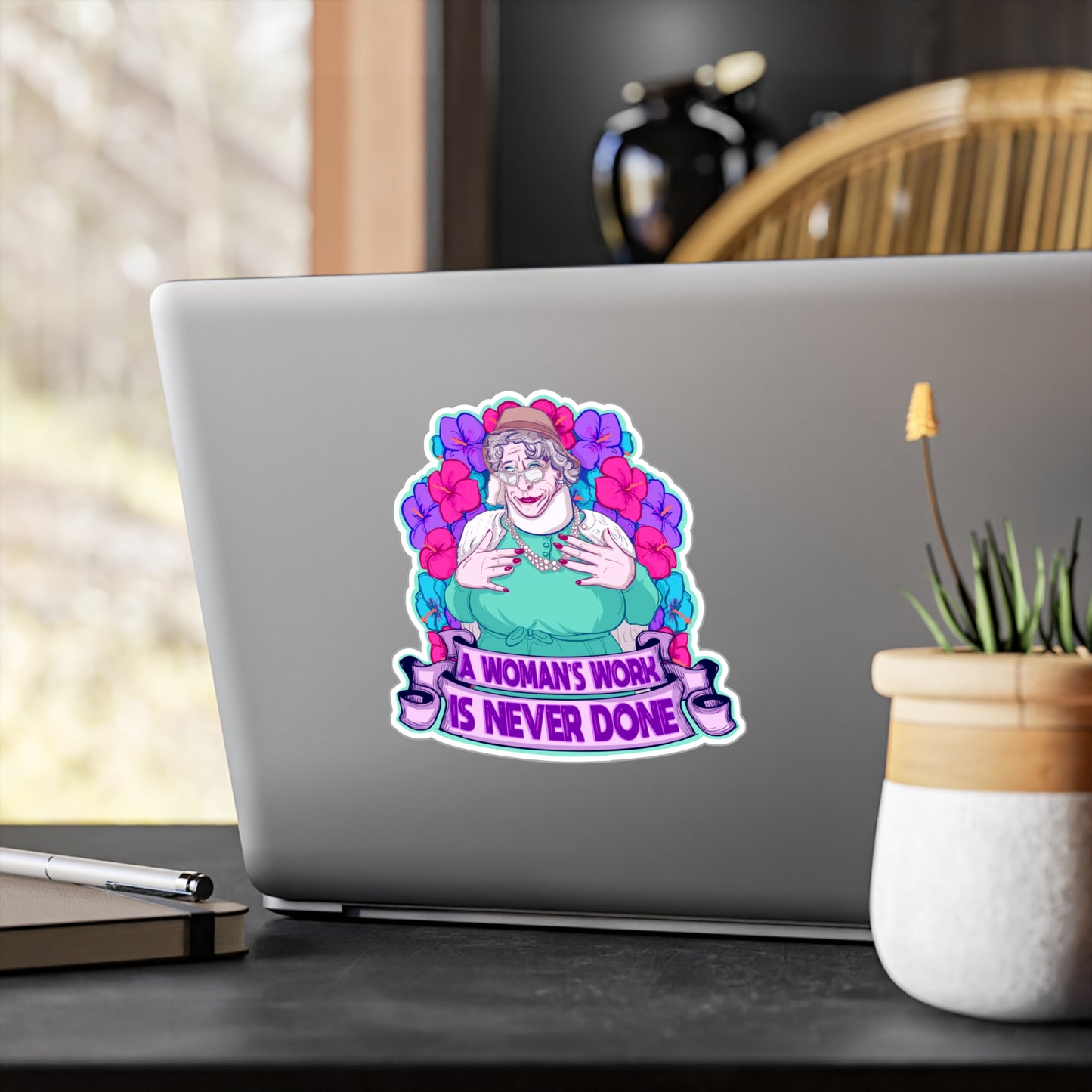 Auntie Nelda Kiss-Cut Vinyl Decal