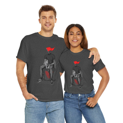 Red Flag Male Unisex Heavy Cotton Tee