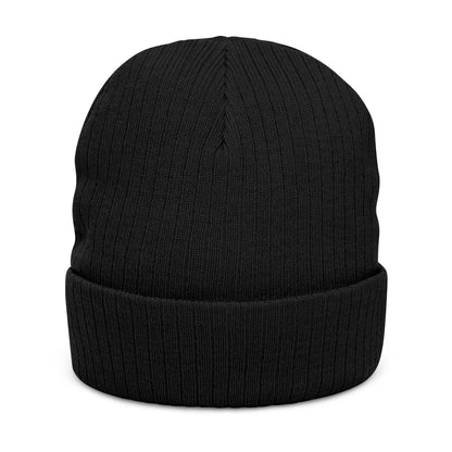 LVB Face Logo Ribbed Knit Beanie Embroidered