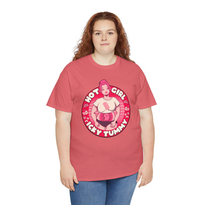 Hot Girl Icky Tummy Unisex Heavy Cotton Tee