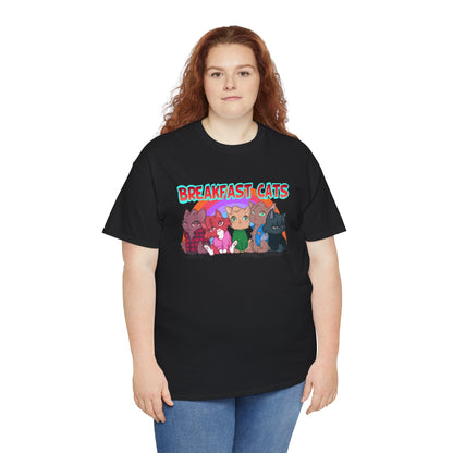 Breakfast Cats Unisex Heavy Cotton Tee
