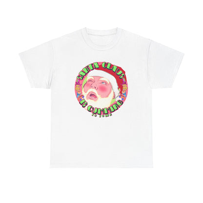 Santa Is Cumming Unisex Heavy Cotton Tee