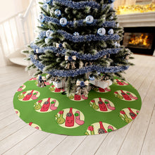 Grown Up Christmas List Round Tree Skirt