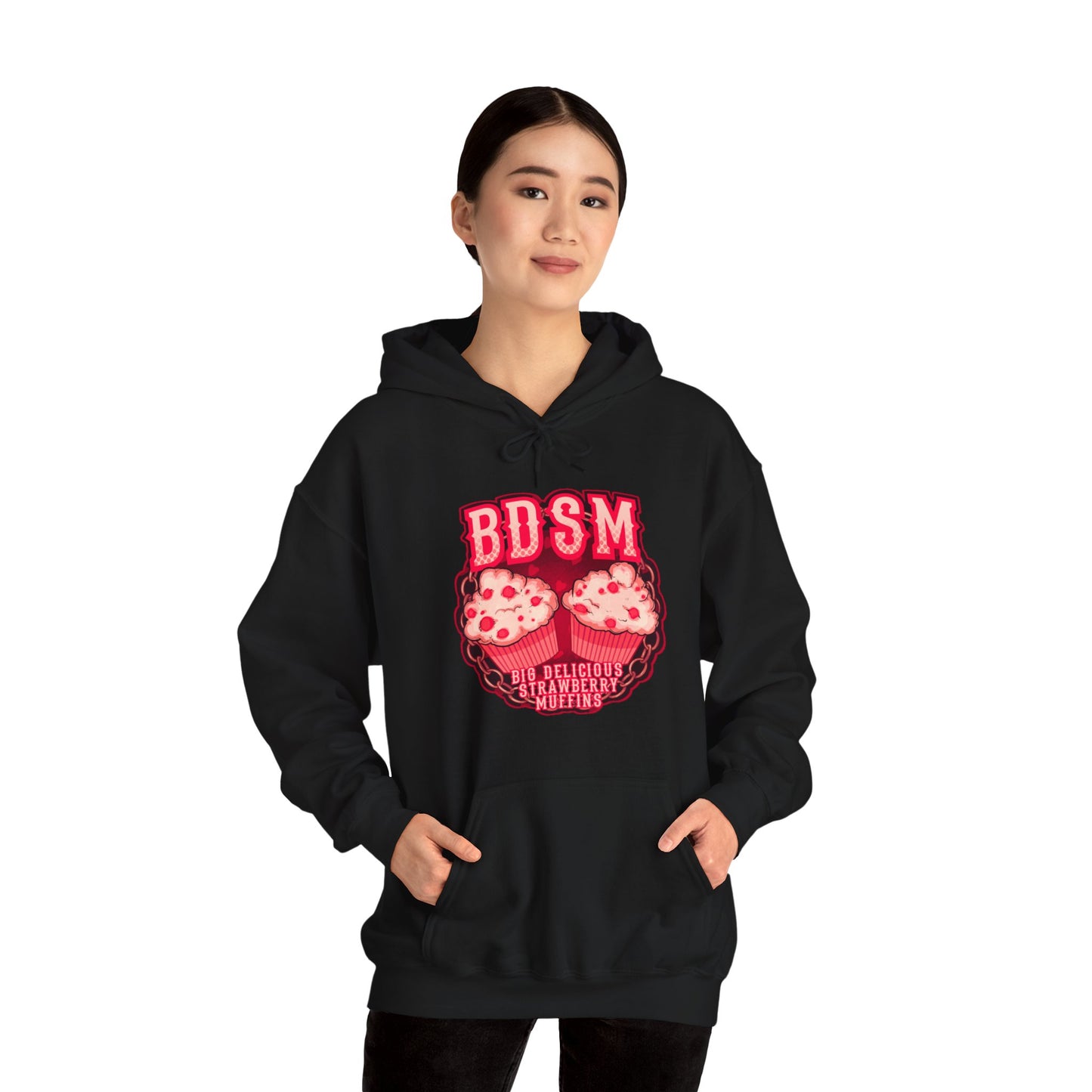 Big Delicious Strawberry Muffins Unisex Heavy Blend Hooded Sweatshirt