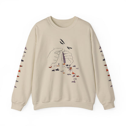 Serotonin Front + Back +Sleeve Print Unisex Heavy Blend Crewneck Sweatshirt