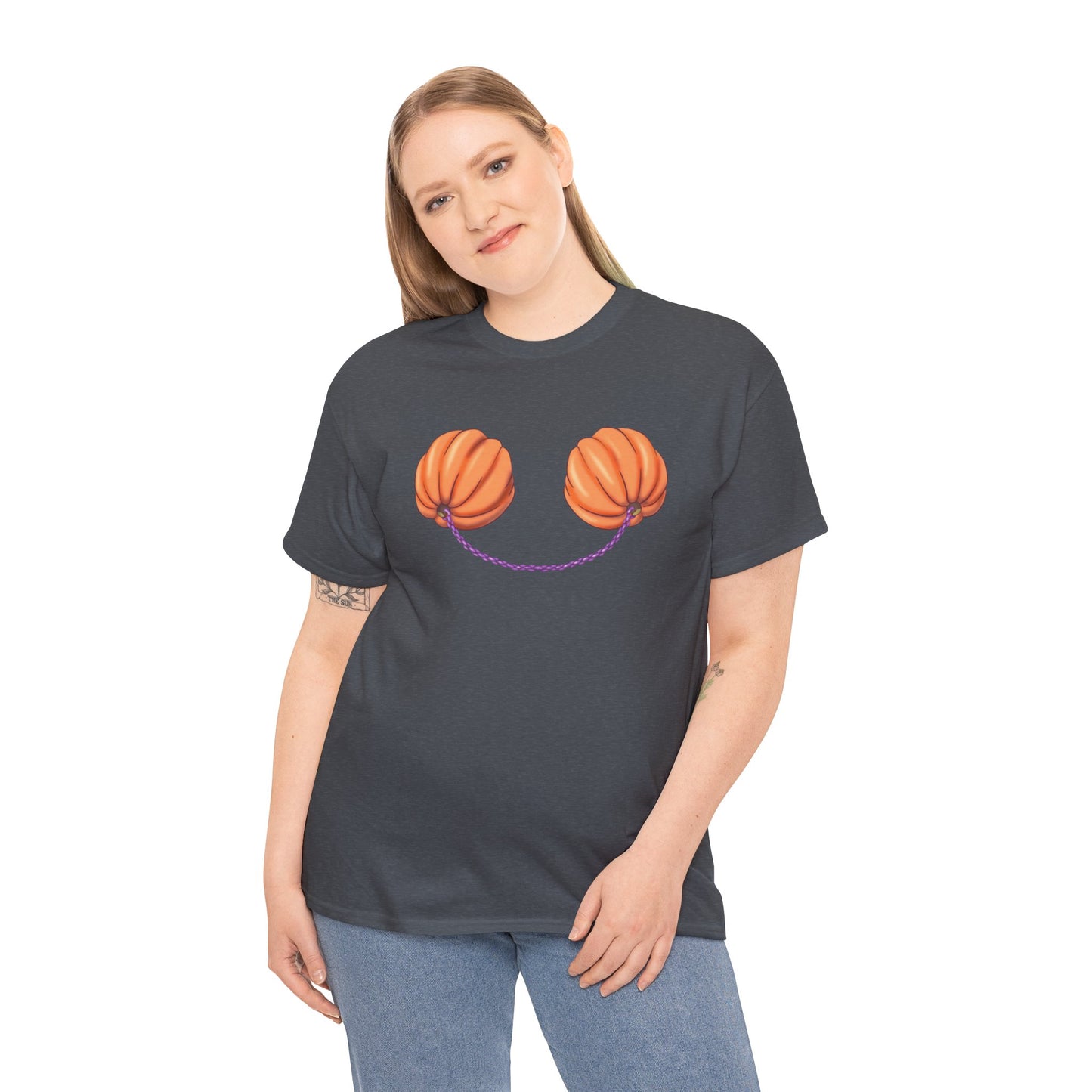 Pumpkin Tits Unisex Heavy Cotton Tee