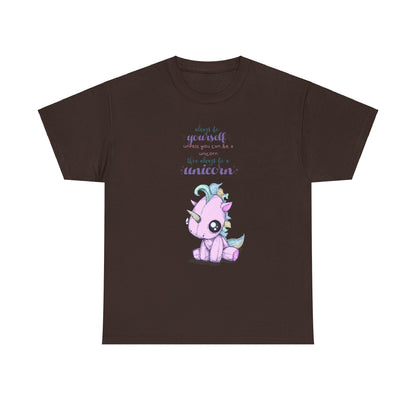 Be Yourself Unicorn Unisex Heavy Cotton Tee