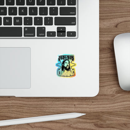 Jesus Is Cumming Holographic Die-cut Stickers