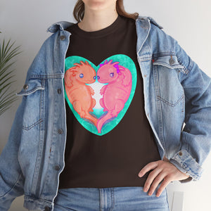 Axolotls In Love Unisex Heavy Cotton Tee