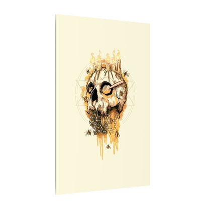 Elemental Skull Honeycore Matte Canvas Stretched