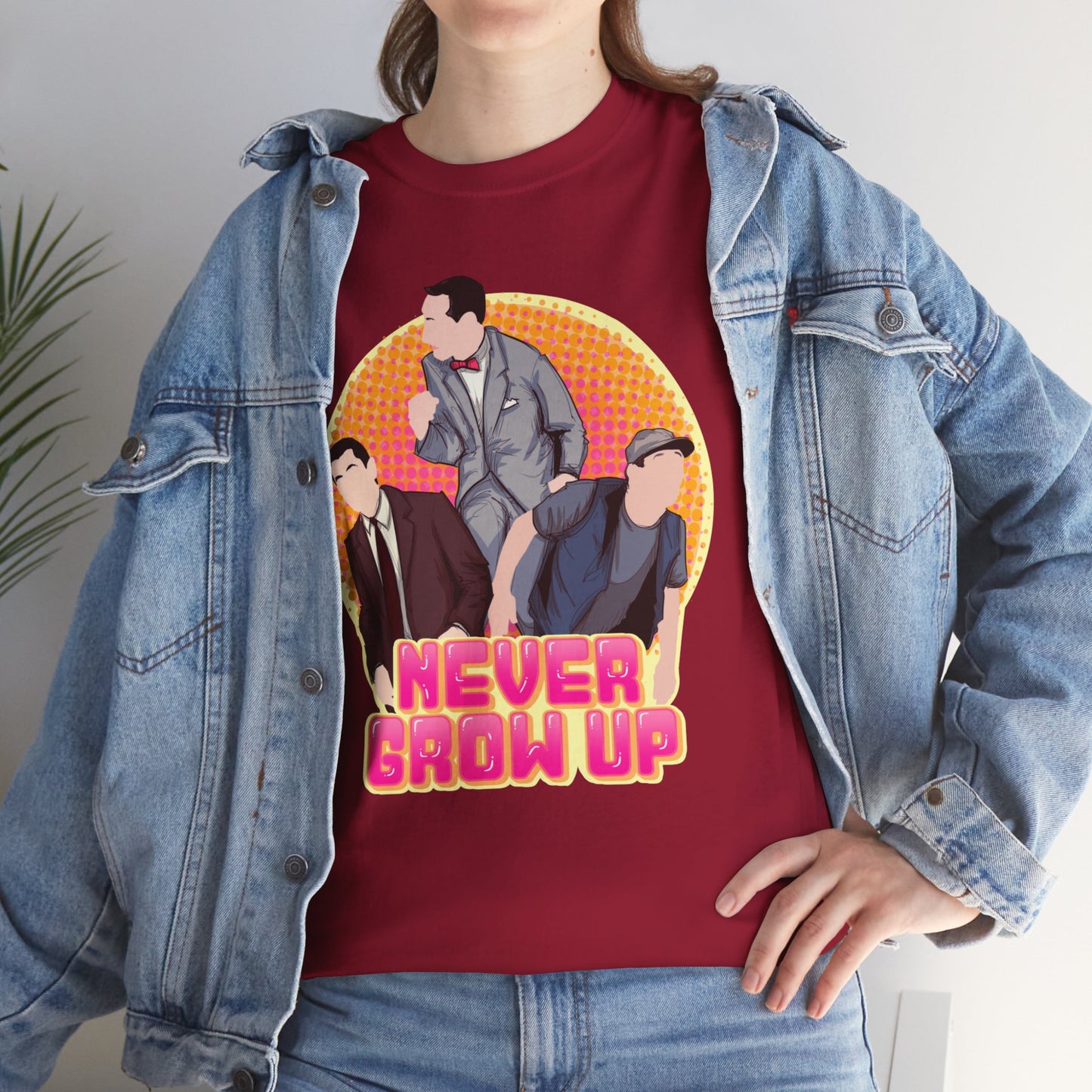 Never Grow Up Unisex Heavy Cotton Tee
