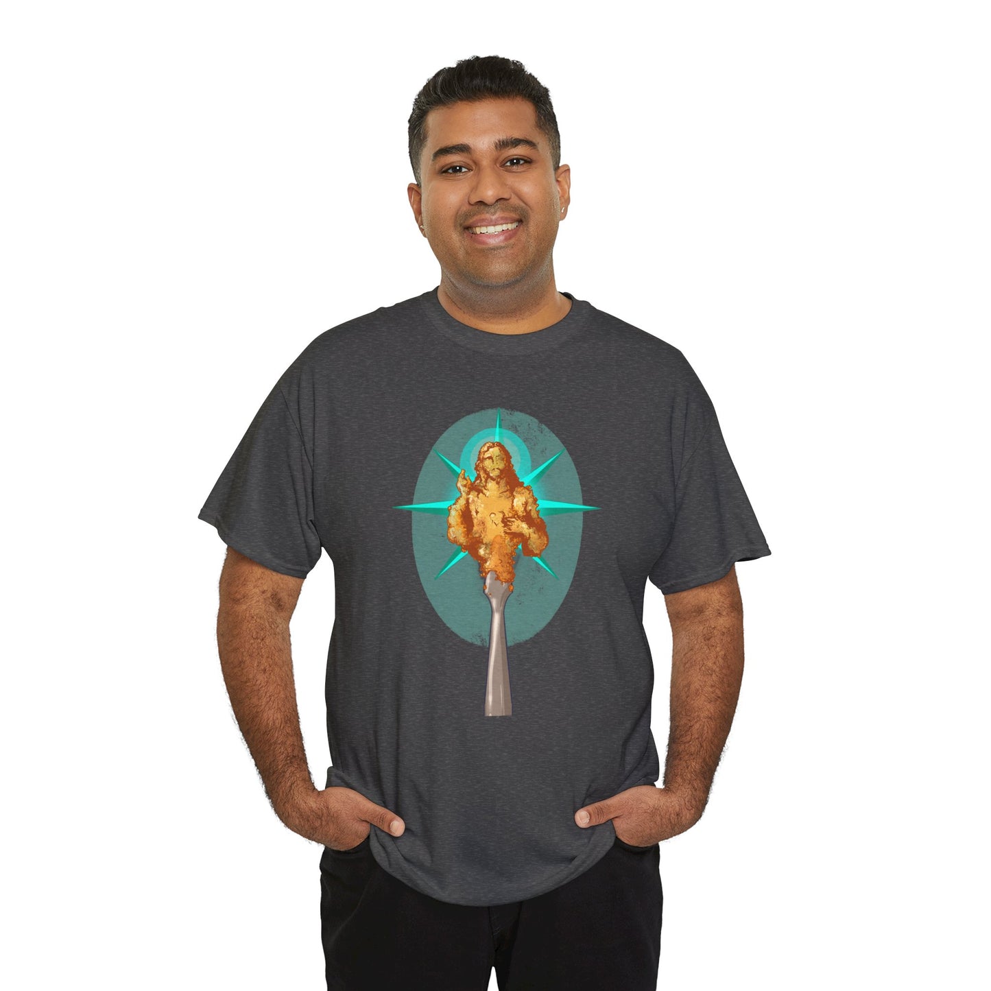 He Is Resin Unisex Heavy Cotton Tee