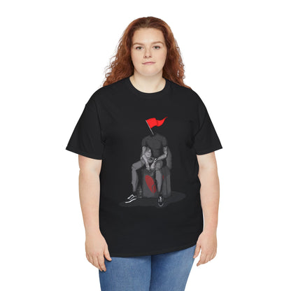 Red Flag Male Unisex Heavy Cotton Tee