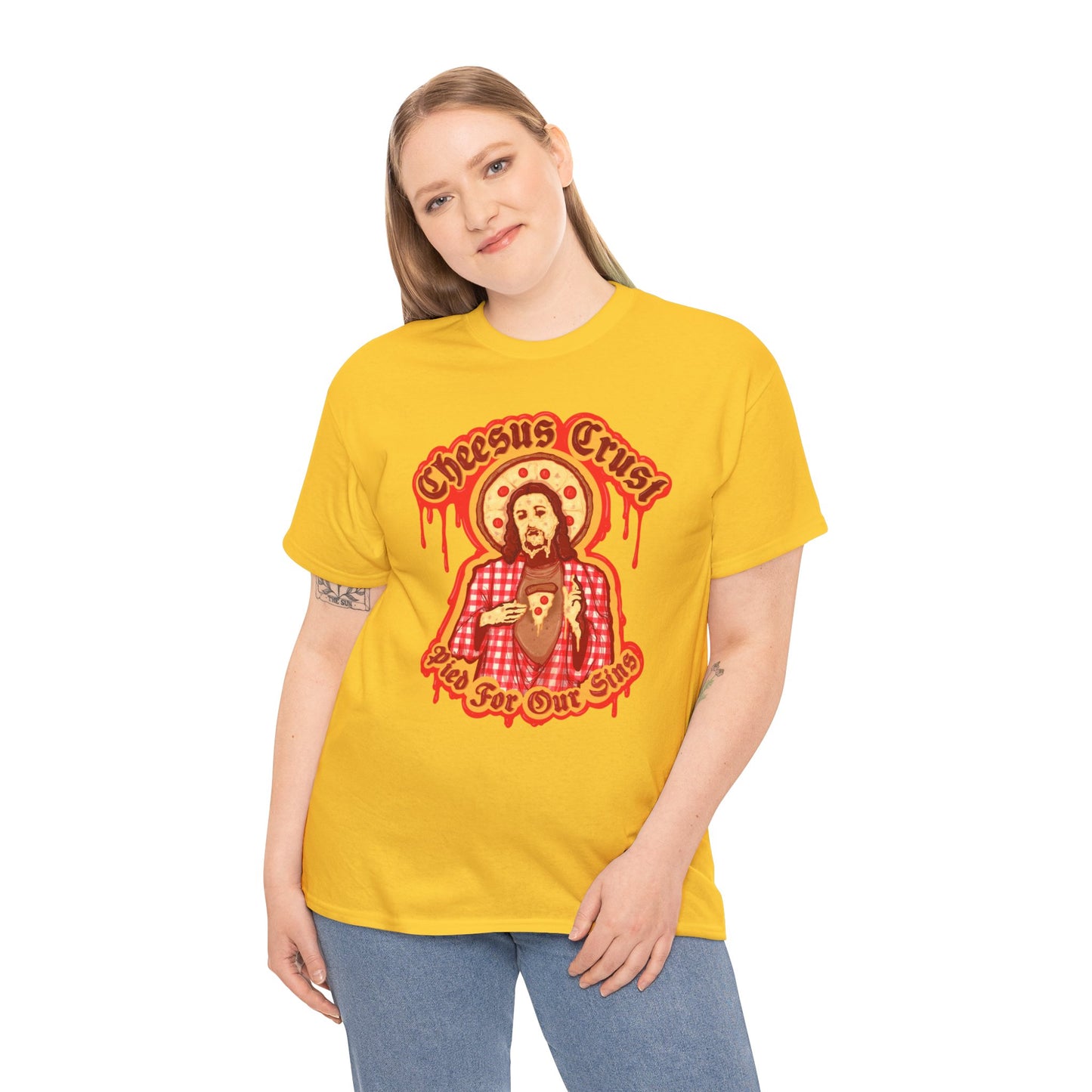 Cheesus Crust Unisex Heavy Cotton Tee