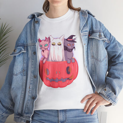 Meow-lloween Unisex Heavy Cotton Tee