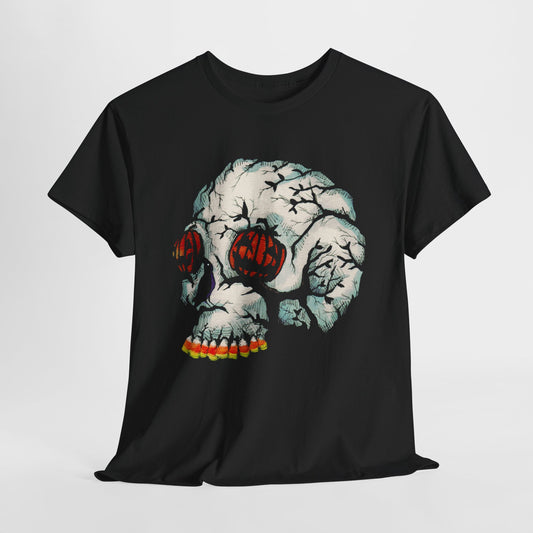 Halloween Skull Unisex Heavy Cotton Tee