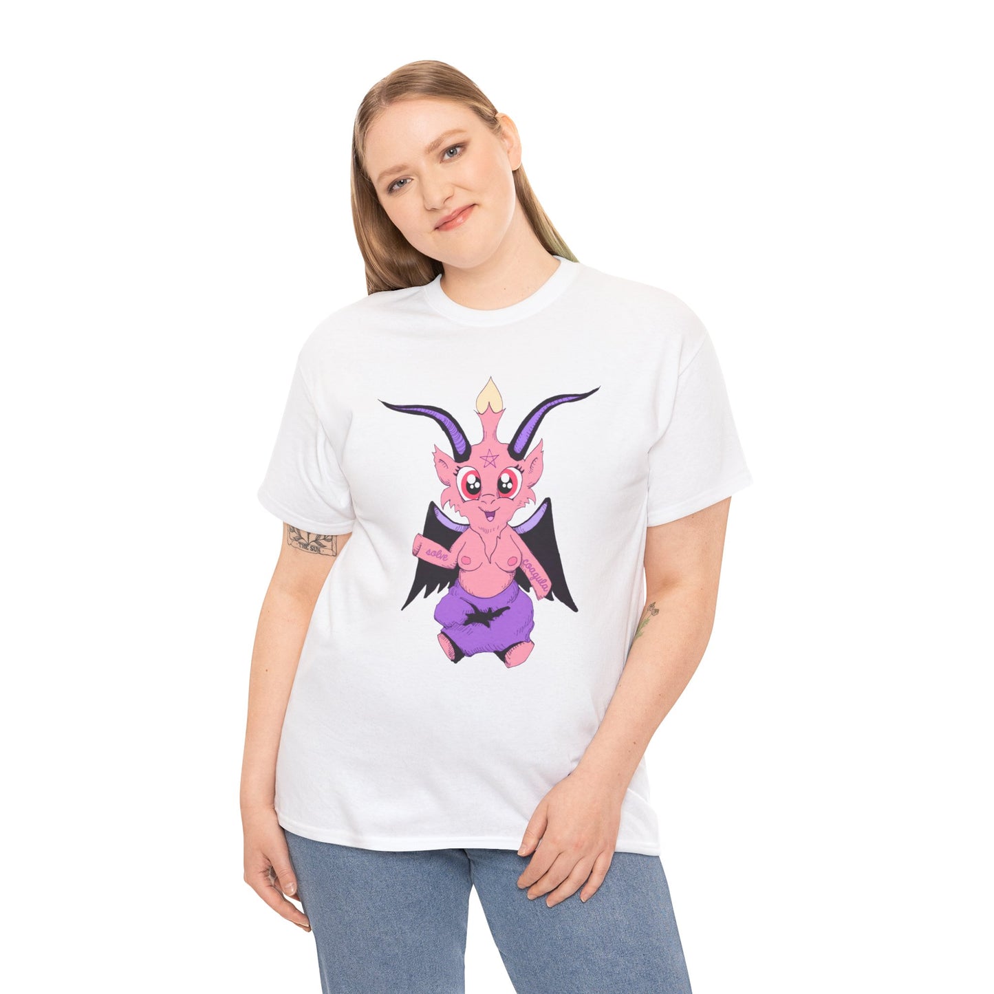 Little Baphomet Unisex Heavy Cotton Tee