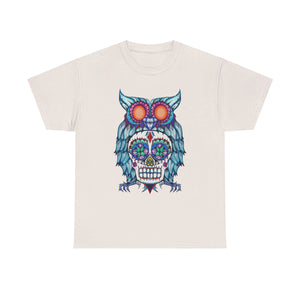 Sugar Skull Owl Unisex Heavy Cotton Tee