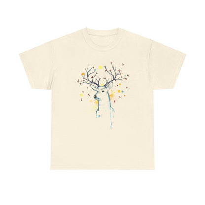 Tree Deer Unisex Heavy Cotton Tee