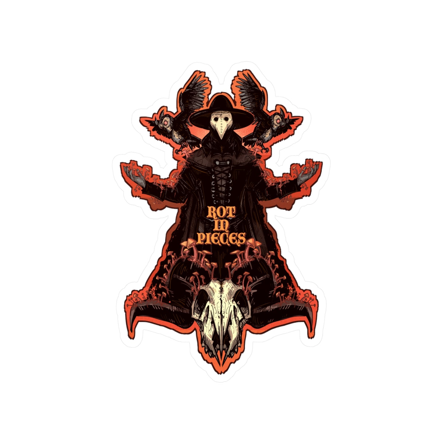 Rot In Pieces Kiss-Cut Vinyl Decal