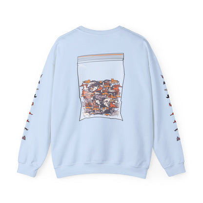 Serotonin Front + Back +Sleeve Print Unisex Heavy Blend Crewneck Sweatshirt