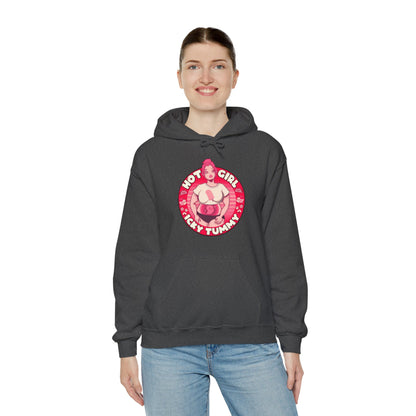 Hot Girl Icky Tummy Unisex Heavy Blend Hooded Sweatshirt