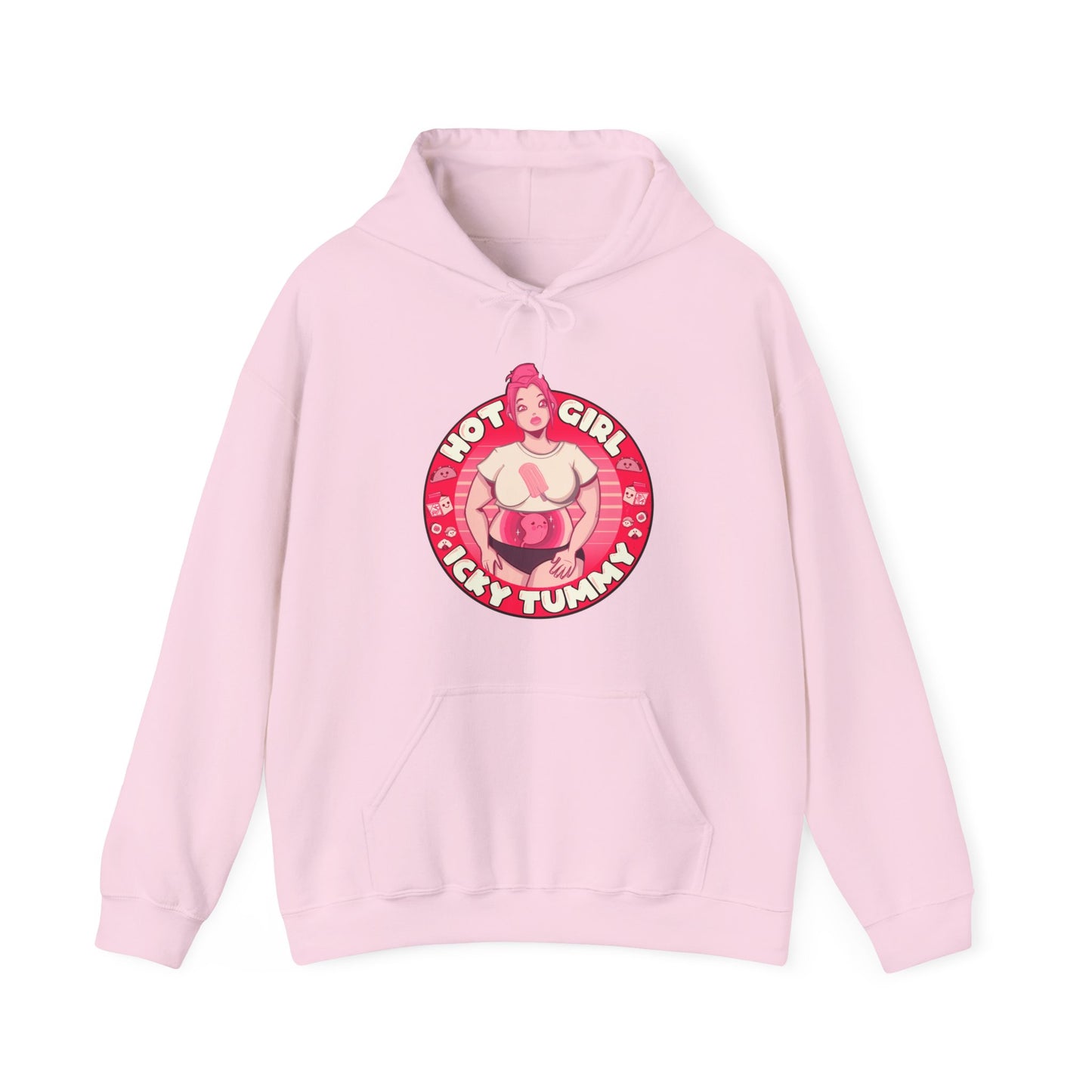 Hot Girl Icky Tummy Unisex Heavy Blend Hooded Sweatshirt