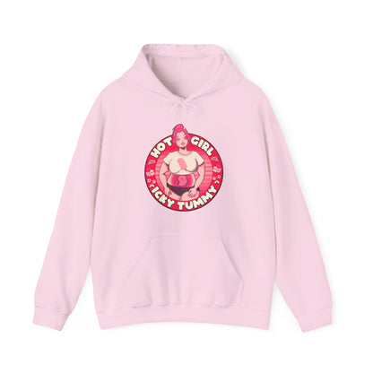 Hot Girl Icky Tummy Unisex Heavy Blend Hooded Sweatshirt