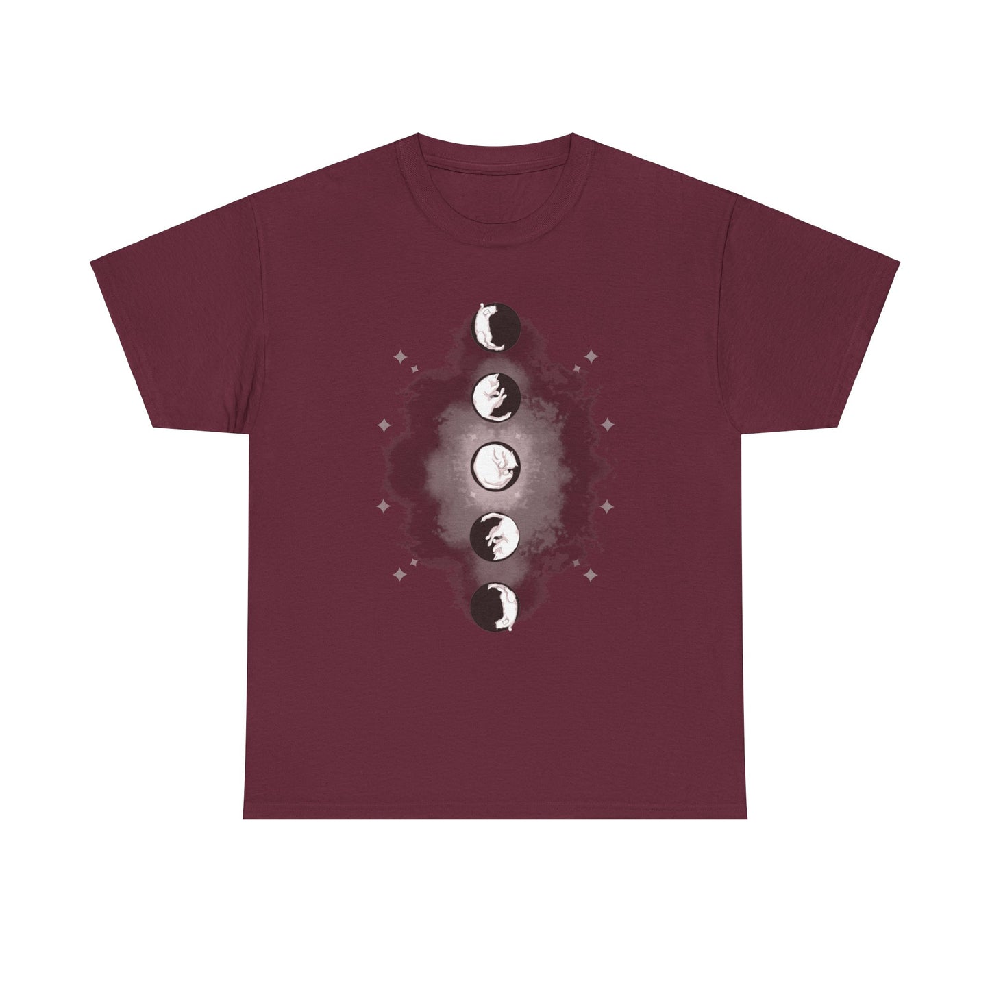 Cat Phases Unisex Heavy Cotton Tee