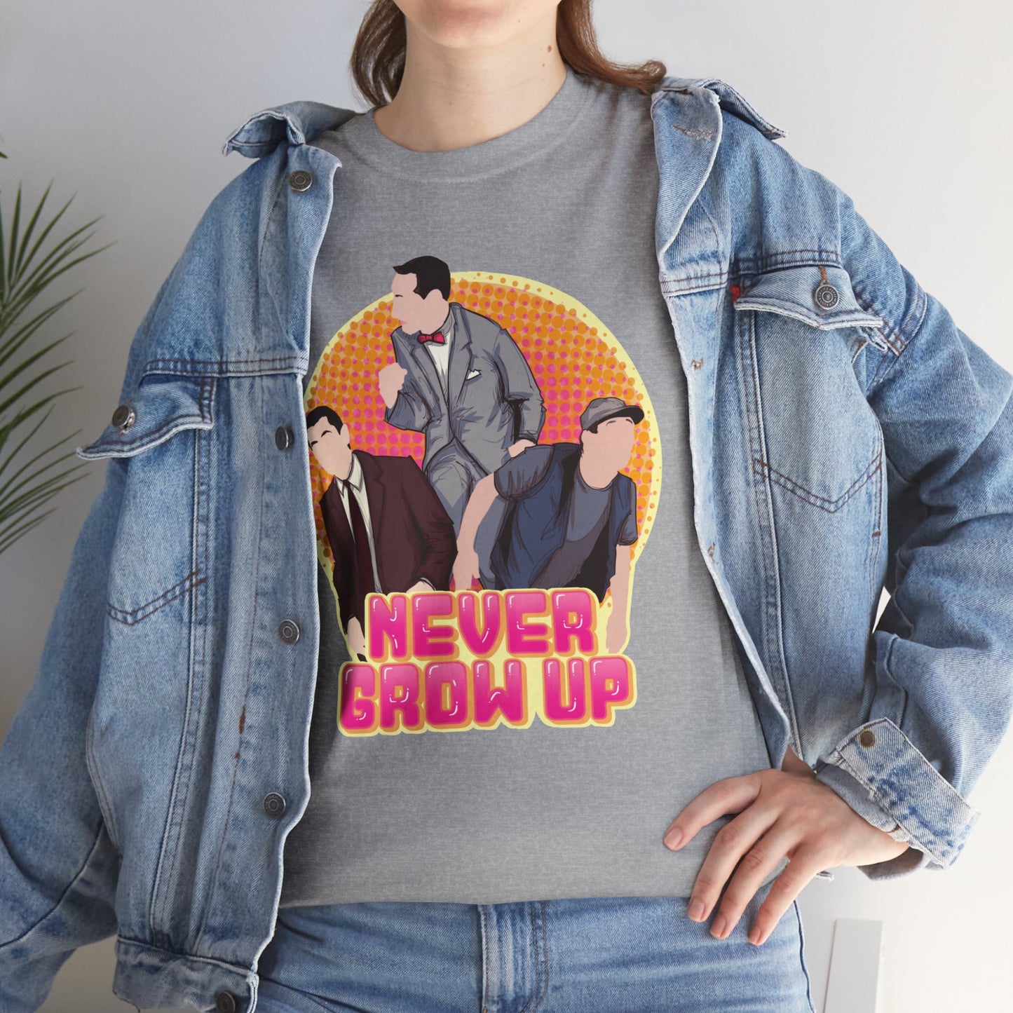 Never Grow Up Unisex Heavy Cotton Tee