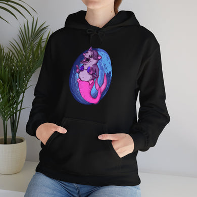 Mermaid Opossum Unisex Heavy Blend Hooded Sweatshirt