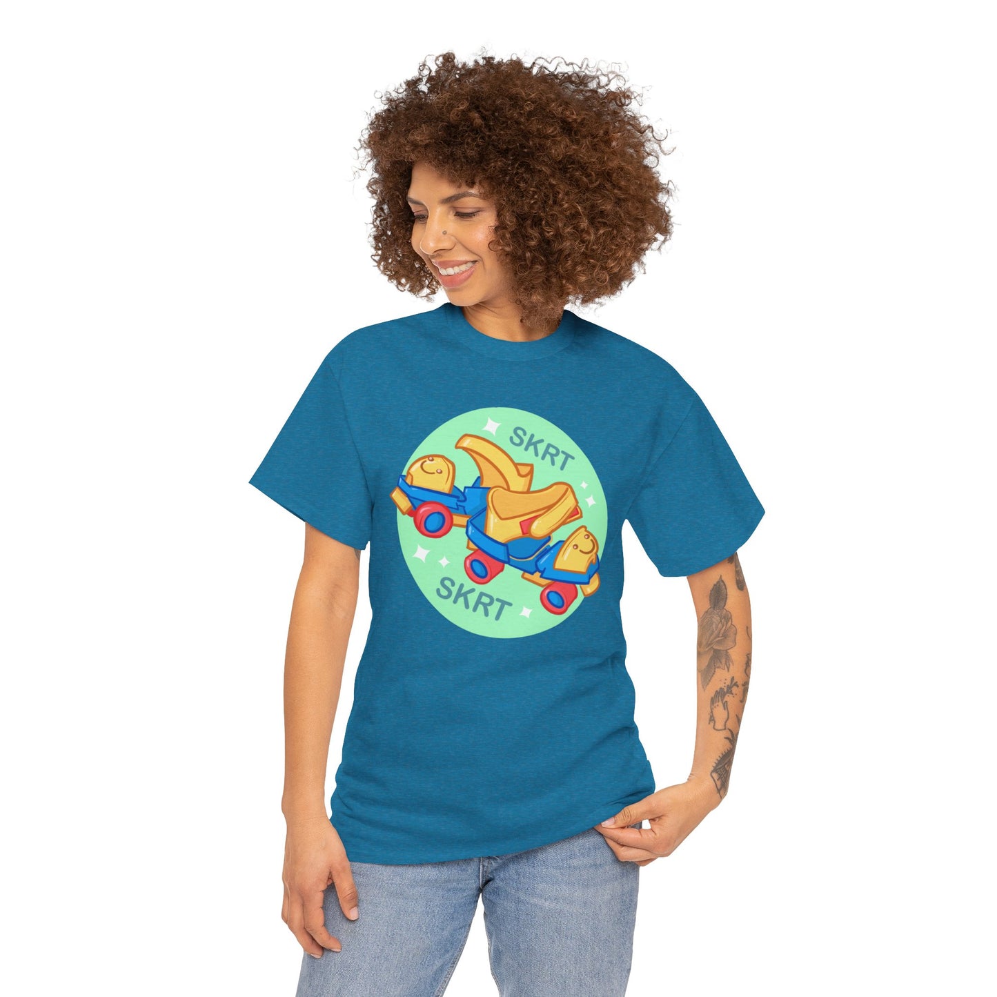 Roller Skates Unisex Heavy Cotton Tee