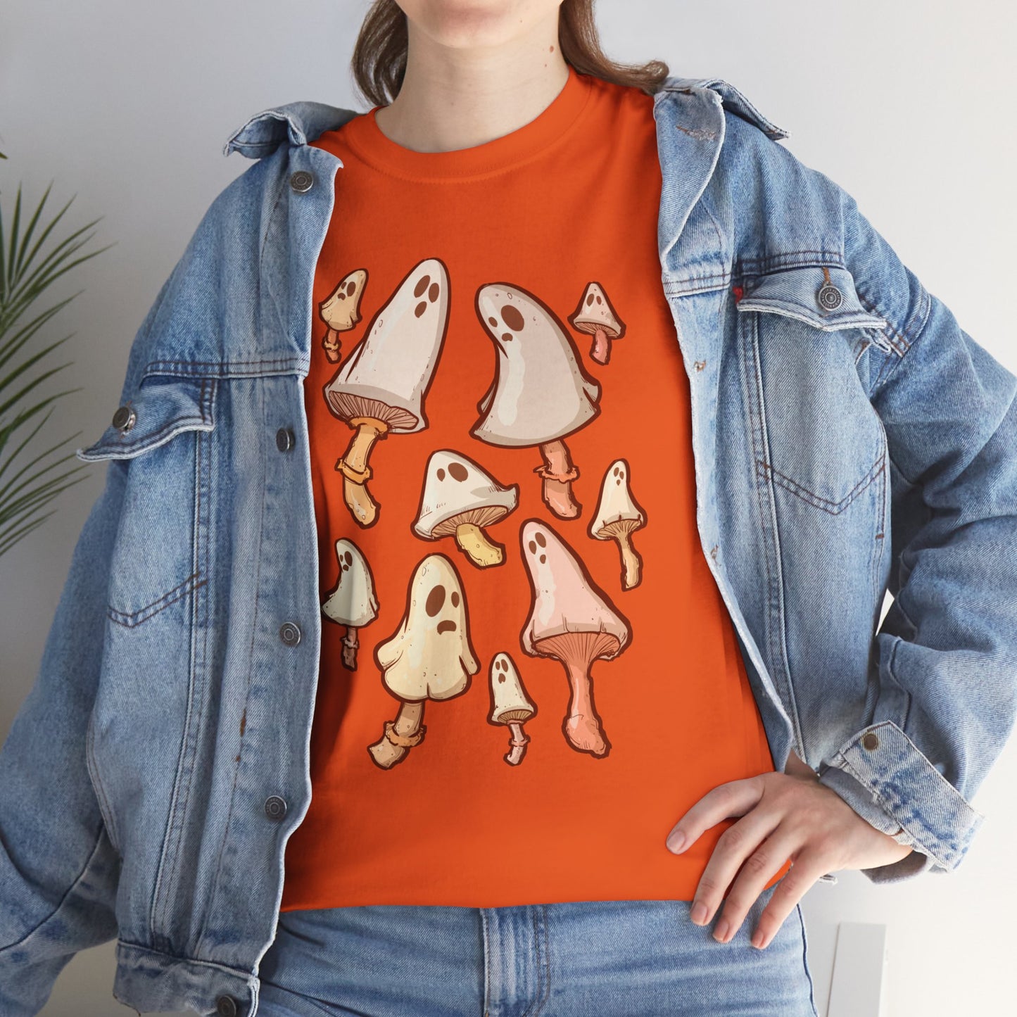 Spooky Mushrooms Unisex Heavy Cotton Tee