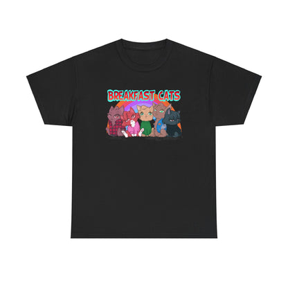 Breakfast Cats Unisex Heavy Cotton Tee