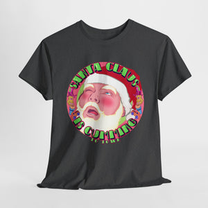 Santa Is Cumming Unisex Heavy Cotton Tee