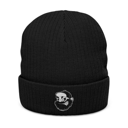 LVB Face Logo Ribbed Knit Beanie Embroidered